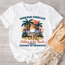 Load image into Gallery viewer, &quot;Weekend Forecast: Chilling at the Beach with a Chance of Drinking&quot; - Personalized Couple Shirt - Perfect Gift for Friends and Loved Ones Shirts PopCulturePrints
