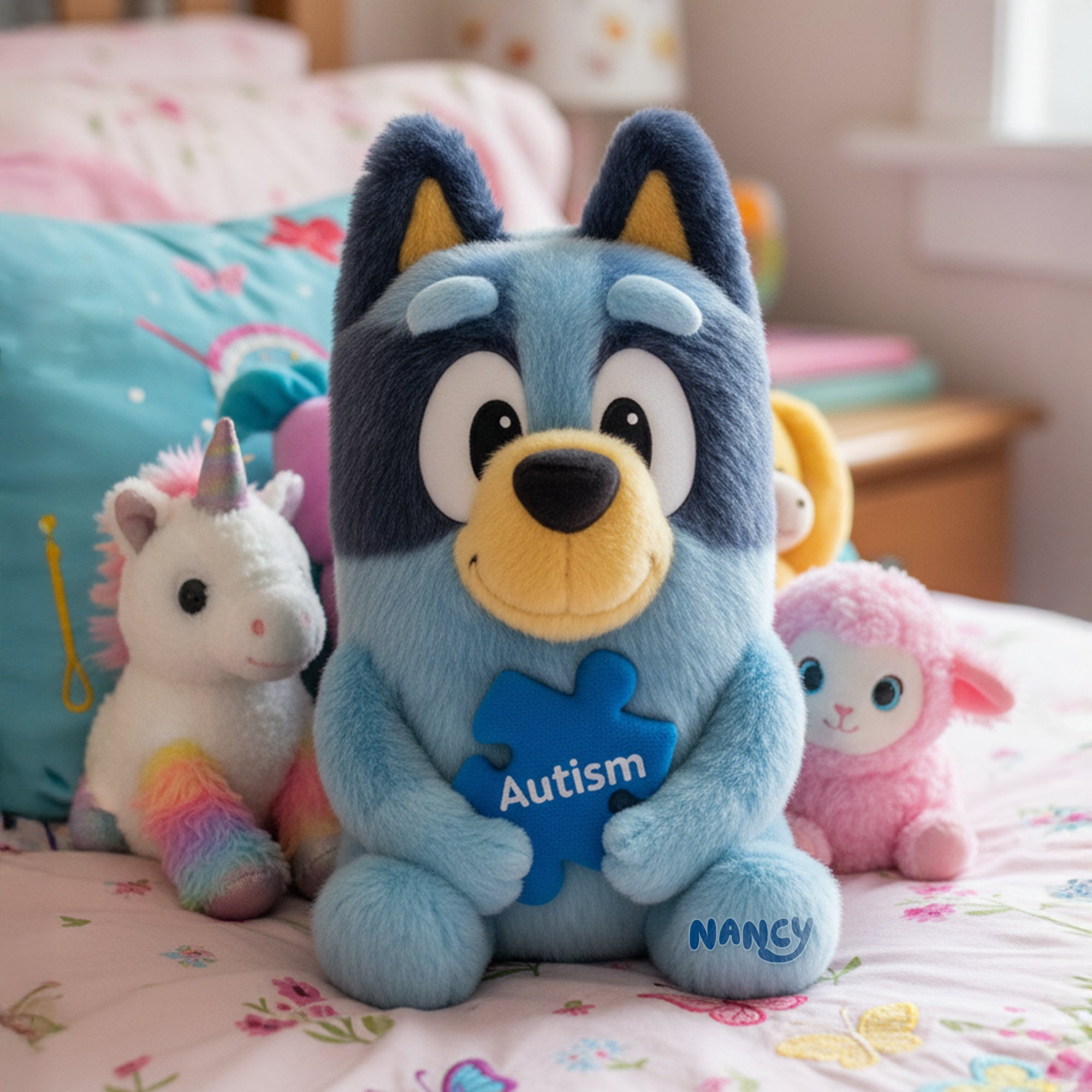 "You Are Unique and Special" - Personalized Autism Kid Pillow - A Heartfelt Gift for Autistic Children Pillow PopCulturePrints