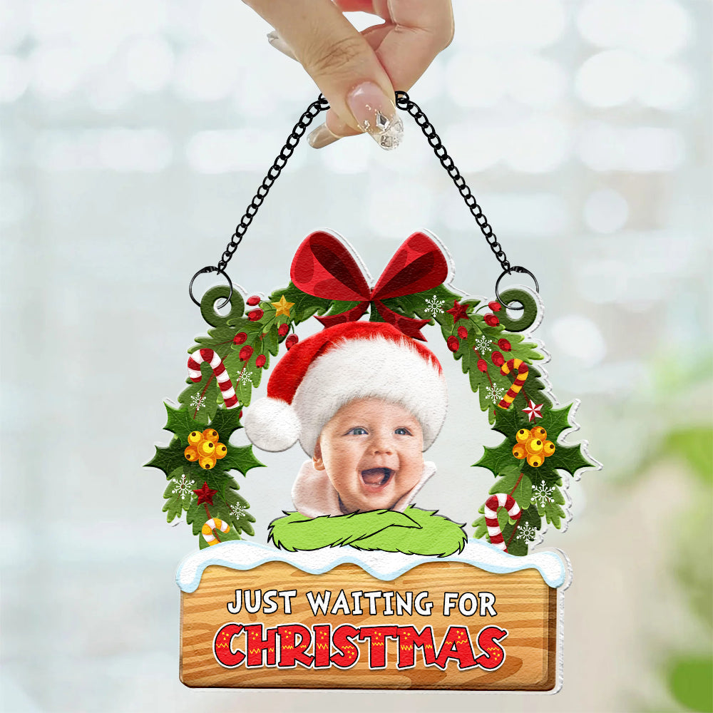 Personalized Christmas Suncatcher Ornament for Kids - Custom Photo Gift