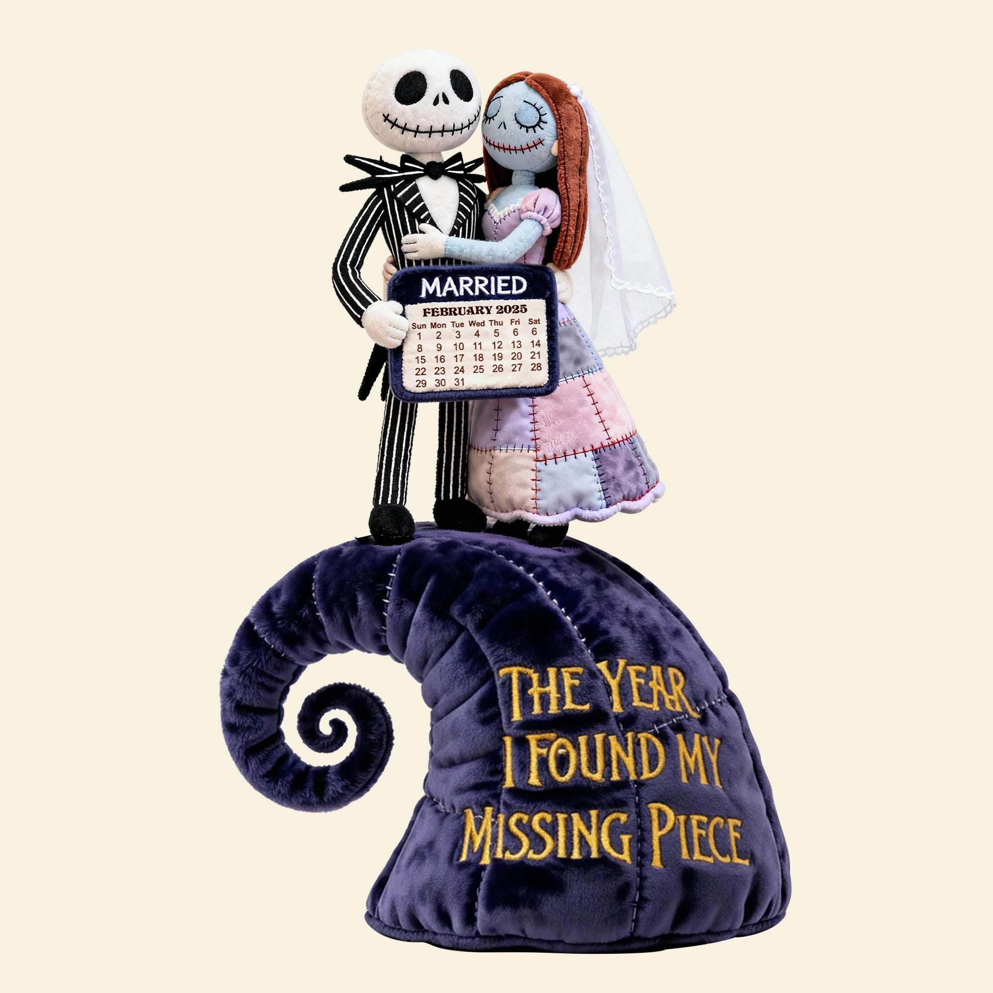 “Together Forever, In Every Way” - Personalized Spooky Married Couple Pillow - Unique Gift for Couples, Newlyweds, and Halloween Enthusiasts Pillow PopCulturePrints