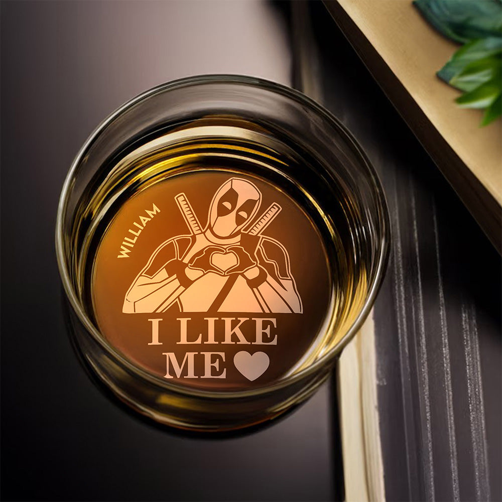 Personalized Deadpool Whiskey Glass