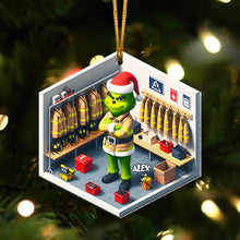 Load image into Gallery viewer, Custom Firefighter Christmas Ornament - Grinch Inspired Ornament PopCulturePrints
