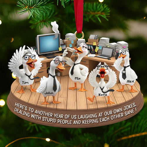 Silly Goose Coworker Christmas Ornament - Personalized Gift for Fun-Loving Colleagues Ornament PopCulturePrints