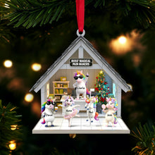 Load image into Gallery viewer, &quot;Bring Joy with Magical Unicorns!&quot; - Personalized Ornament for Officers Ornament PopCulturePrints

