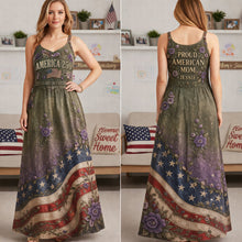 Load image into Gallery viewer, "Celebrate America with Pride!" - Proud American Mom Maxi Dress - Personalized Gifts for Moms, Grandmas &amp; More Dress PopCulturePrints
