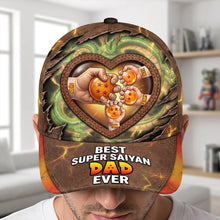 Load image into Gallery viewer, "Best Super Saiyan Dad Ever" - Personalized Adventure Dad Classic Cap - Gift for Dad, Grandpa, and More Caps PopCulturePrints
