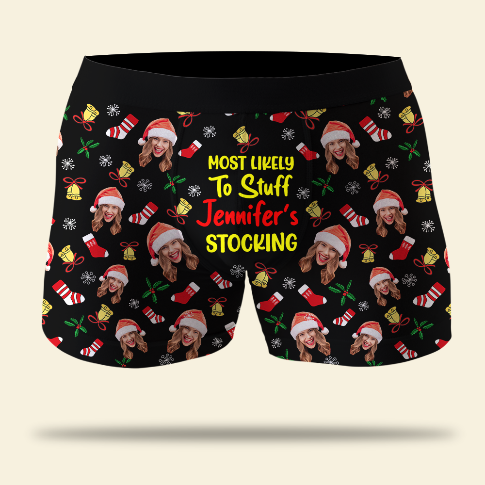 Custom Photo Christmas Men's Boxers and Women's Briefs