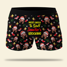 Load image into Gallery viewer, Custom Photo Christmas Men&#39;s Boxers and Women&#39;s Briefs
