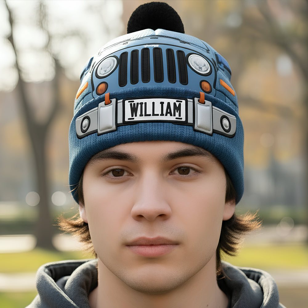 Adventure Awaits with Our Custom Bobble Beanie Hat - Personalized Gifts for Off-Road Enthusiasts Hat PopCulturePrints