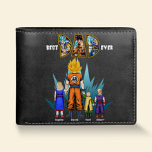 Load image into Gallery viewer, Personalized Super Dad PU Leather Wallet - Perfect Gift for Anime Fans Leather Wallet PopCulturePrints
