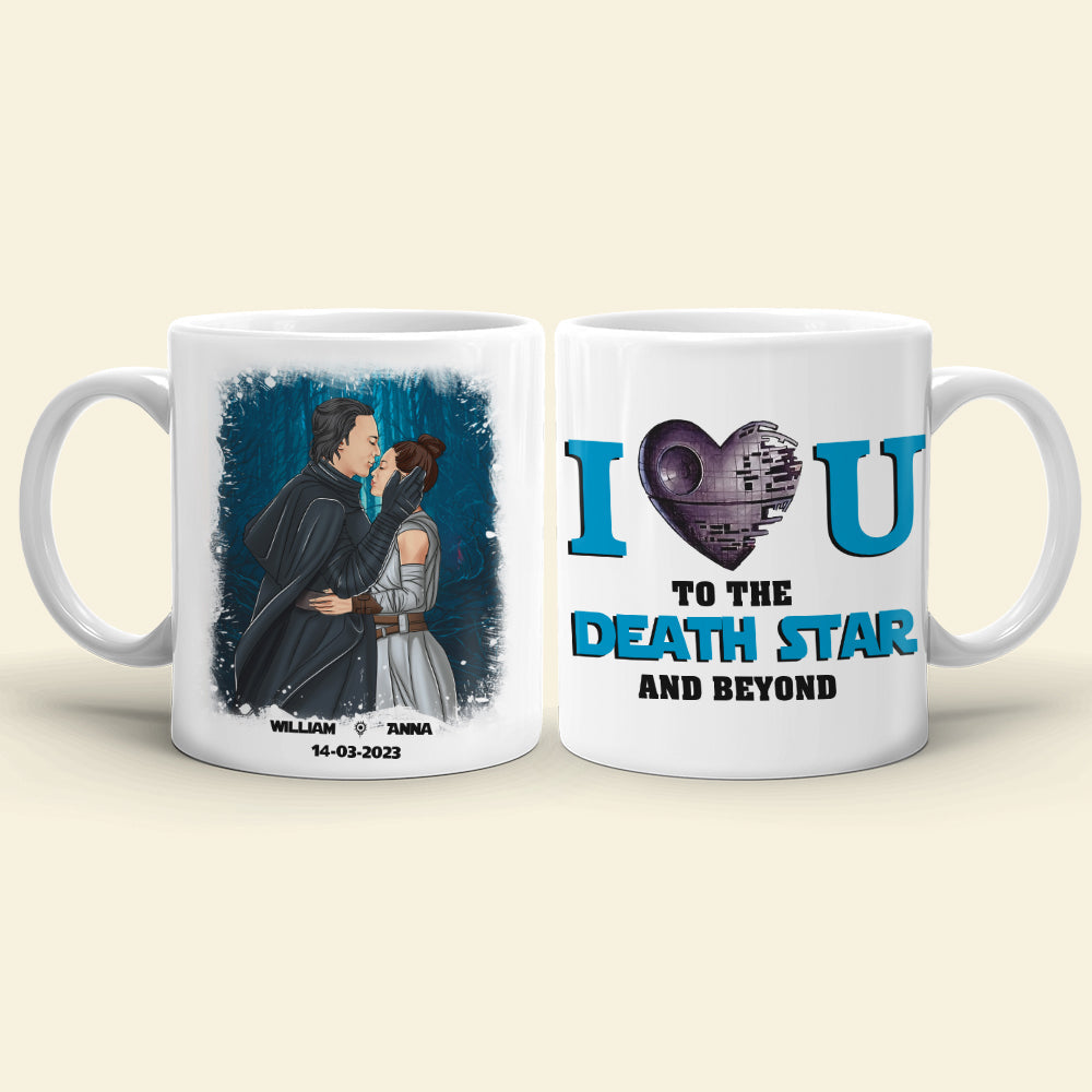 Personalized Galactic Love Mug for Couples - Custom Names & Date | Valentine's Day Gifts Coffee Mug PopCulturePrints