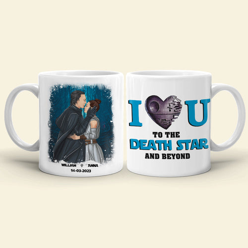 Personalized Galactic Love Mug for Couples - Custom Names & Date | Valentine's Day Gifts Coffee Mug PopCulturePrints