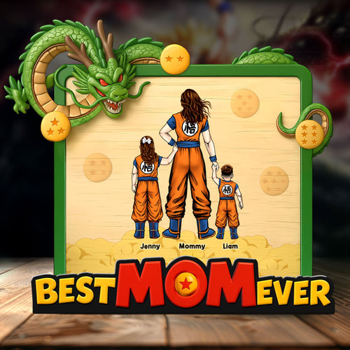 Best Mom Ever with Dragon Theme - Personalized Gift for Mom, Grandma & More Shaped Plaques PopCulturePrints