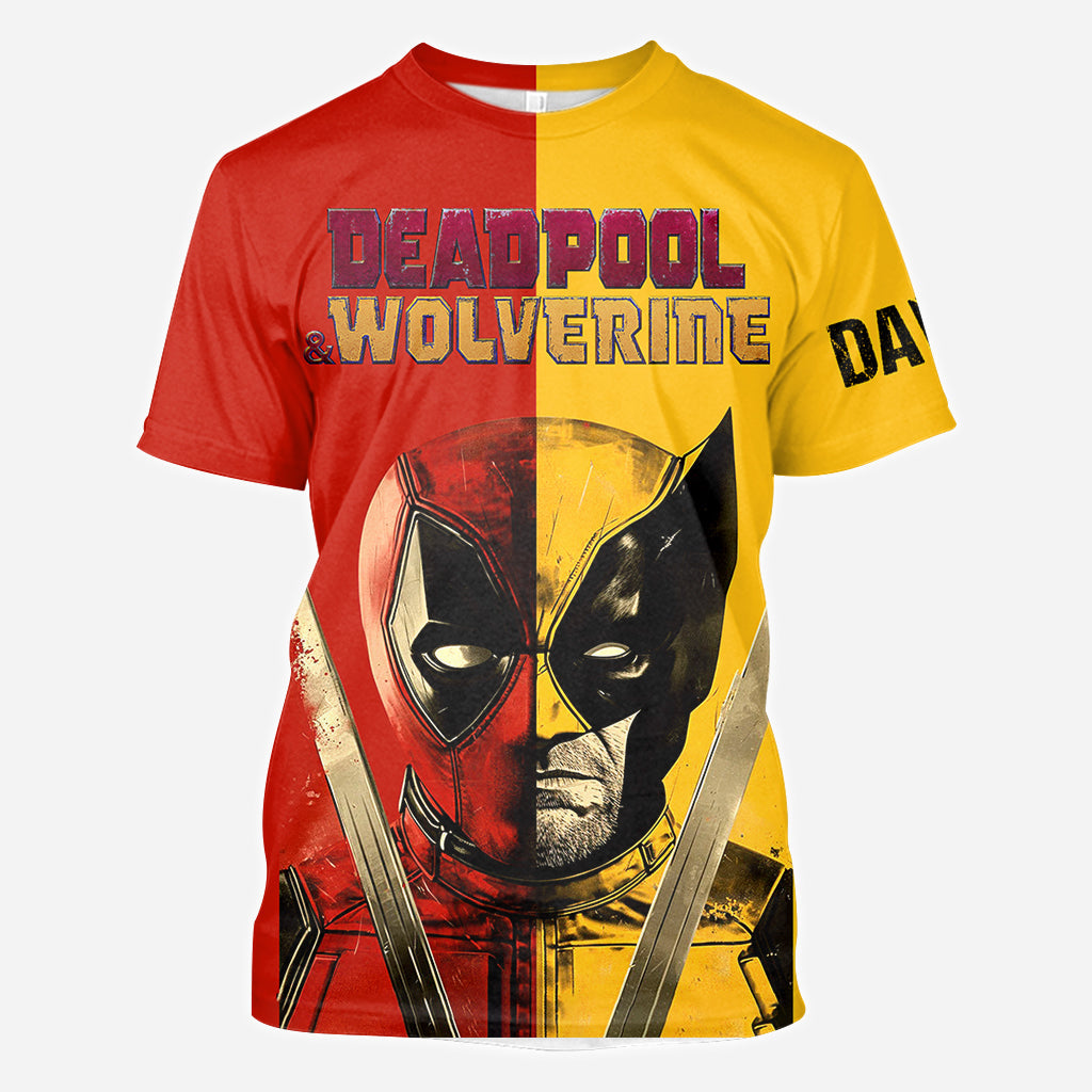 Personalized Deadpool & Wolverine All Over Shirt - Let's F***ing Go!