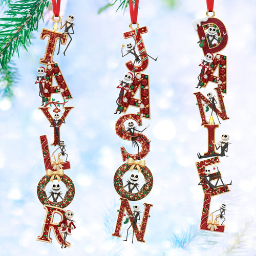 Celebrate With Personalized Joy - Custom Alphabet Letter Ornament - Perfect Holiday Gift for Friends and Family Ornament PopCulturePrints