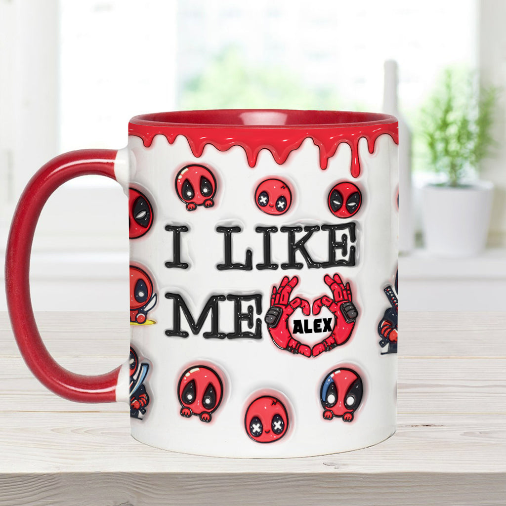 Personalized Deadpool 'I Like Me' Accent Mug