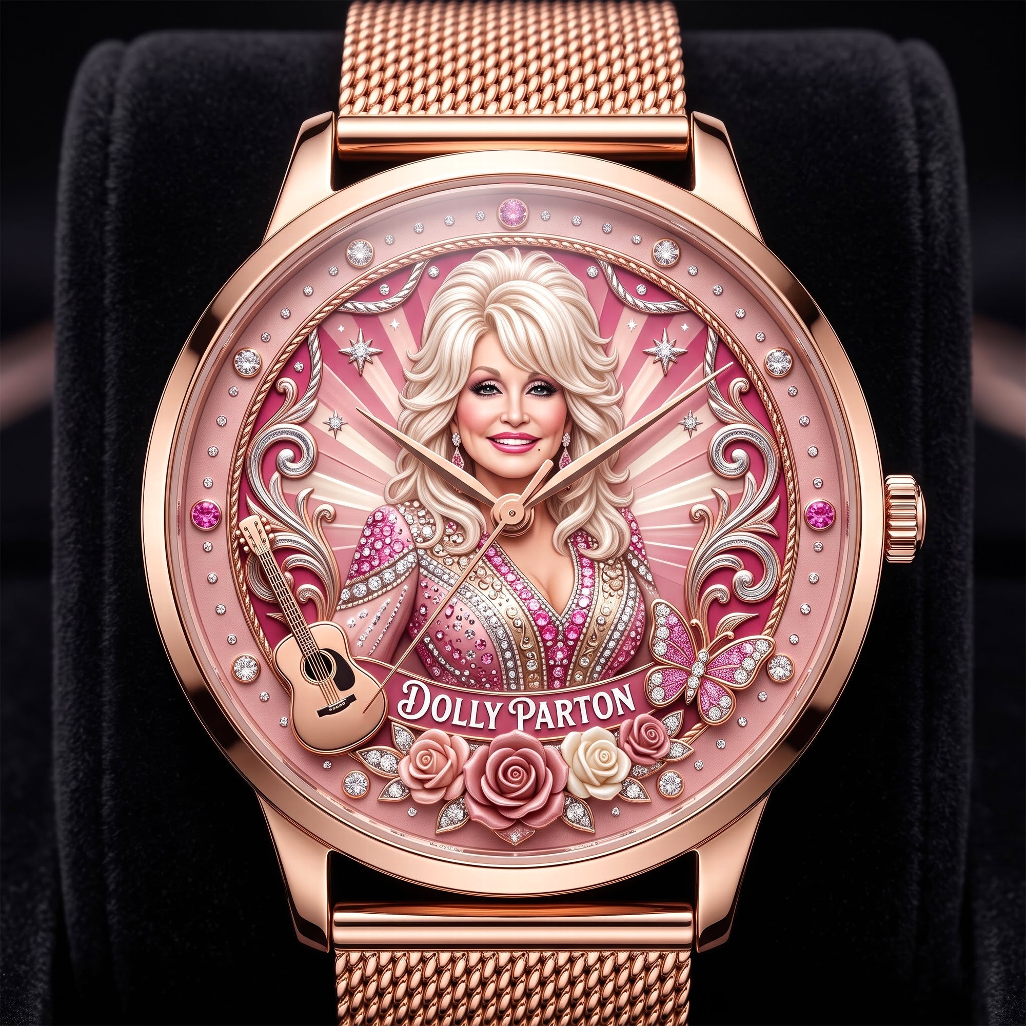 “Celebrate Every Moment” - Memorial Famous Singer Mesh Strap Quartz Watch - Personalized Gifts for Fans