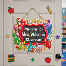 Load image into Gallery viewer, Welcome To Mrs. Wilson's Classroom - Personalized Classroom Decor Acrylic Sign
