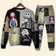 Load image into Gallery viewer, Embrace the Spookiness - Kooky Town Pajama Set, Personalized Gift for Horror Lovers Pajama Set PopCulturePrints
