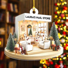 Load image into Gallery viewer, Personalized Nail Salon Acrylic Ornament for Her Ornament PopCulturePrints
