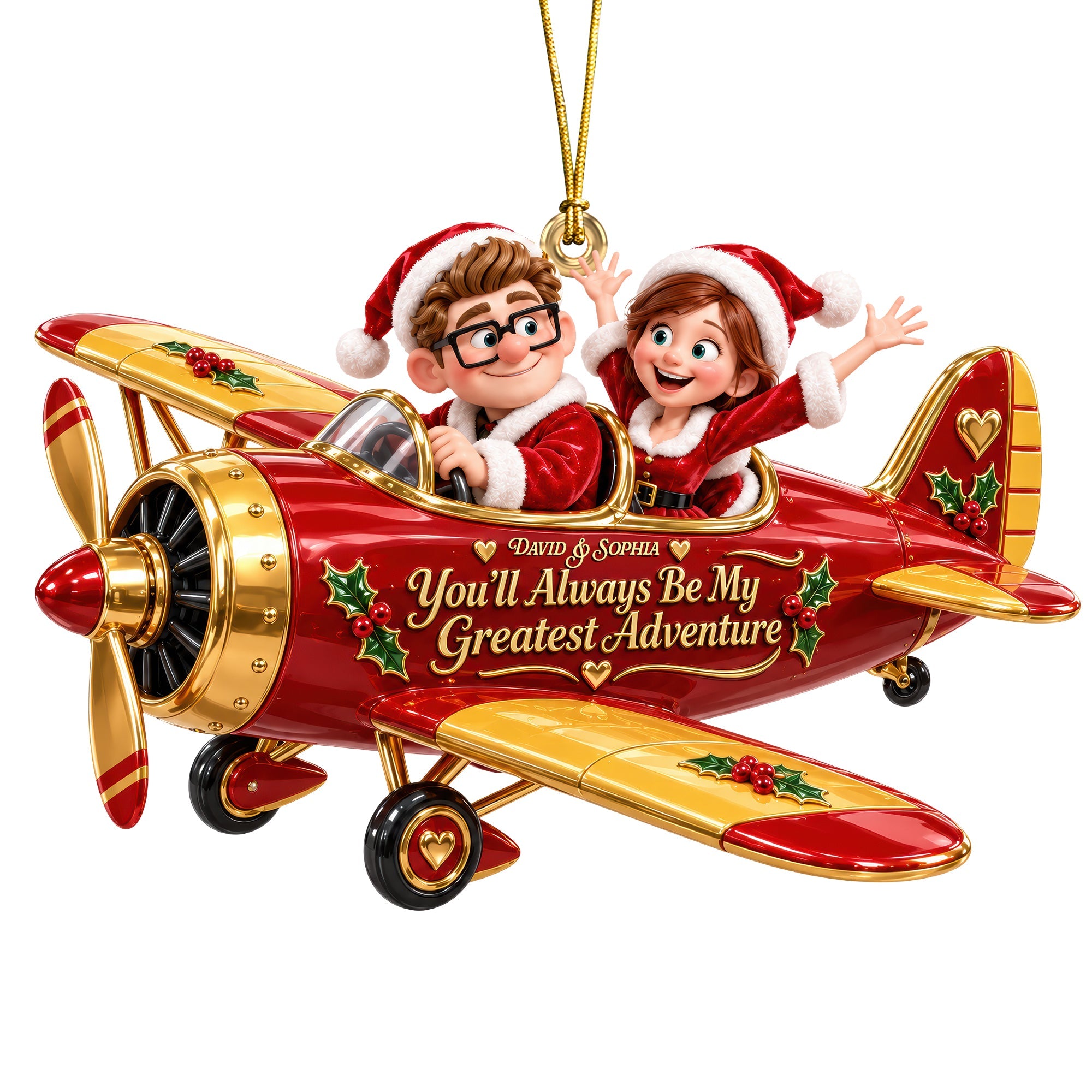 You'll Always Be My Greatest Adventure - Cute Adventurous Couple Acrylic Ornament | Personalized Christmas Gifts for Couples Ornament PopCulturePrints