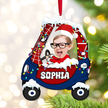 Load image into Gallery viewer, Personalized Kid&#39;s Christmas Ornament - Festive Photo Gift
