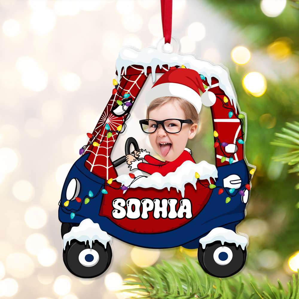 Personalized Kid's Christmas Ornament - Festive Photo Gift