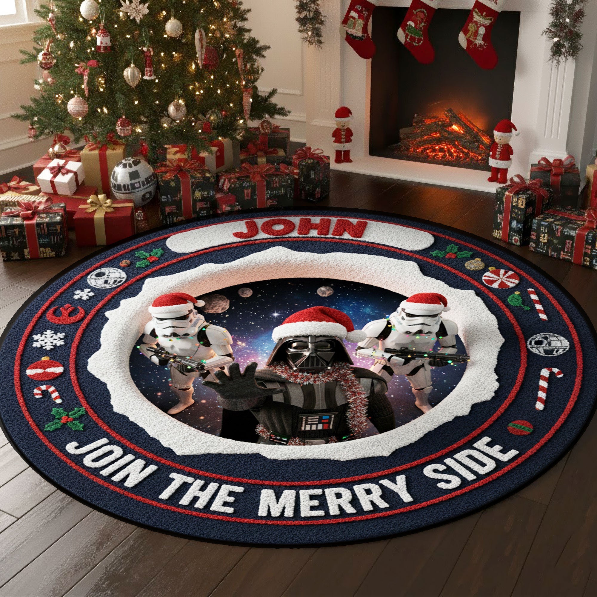 Cute Christmas Bobble Beanie Hat - Personalized Gifts for Kids and Loved Ones Doormat PopCulturePrints
