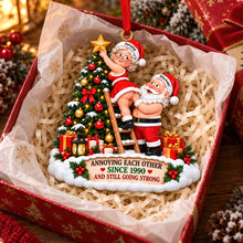 Load image into Gallery viewer, "Annoying Each Other Since 1990" - Personalized Christmas Ornament for Couples
