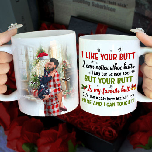 Custom Couple's Mug - Funny Christmas Butt Quote | Personalized Valentine's Day Gifts Coffee Mug PopCulturePrints