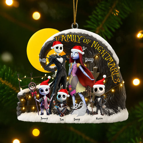 Celebrate Your Spooky Family Spirit - Personalized Spooky Family Ornament Ornament PopCulturePrints