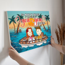 Load image into Gallery viewer, Custom Canvas Print for Couples - Relaxing Together at Sea Poster &amp; Canvas PopCulturePrints
