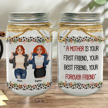 Load image into Gallery viewer, Personalized Mason Jar Light for Mom - Forever Friend Gift Drink Jar PopCulturePrints
