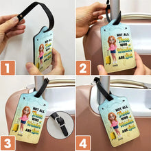 Load image into Gallery viewer, Just A Girl Who Loves Traveling 3D Effect - Personalized Luggage Tag Luggage Tag PopCulturePrints
