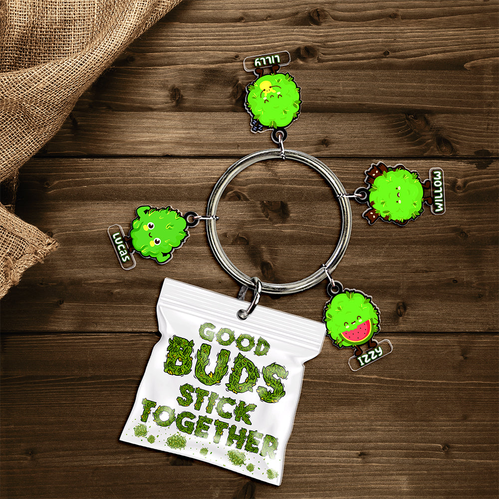 Personalized Funny Keychain Gift with Buddies Charms Keychains PopCulturePrints