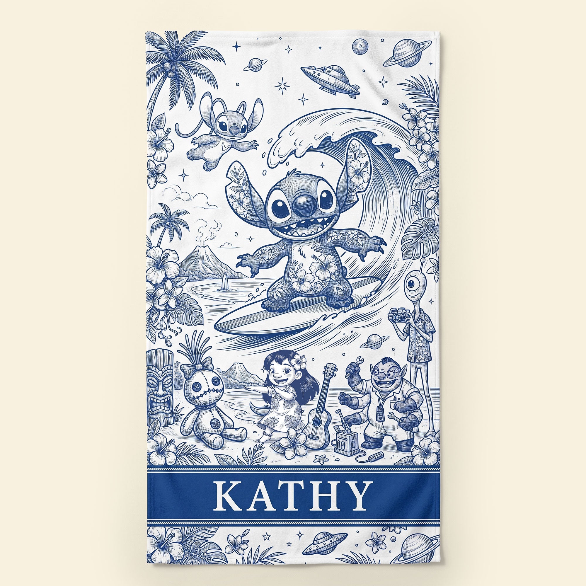“Ride the Waves of Fun” - Island Mischief Beach Towel - Personalized Gift for Any Occasion