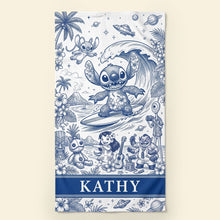 Load image into Gallery viewer, “Ride the Waves of Fun” - Island Mischief Beach Towel - Personalized Gift for Any Occasion
