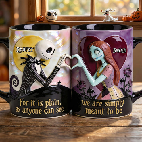 Love in Uniform: Personalized Firefighter Couple Keychain - Unique Gift for Couples, Friends, and Loved Ones Coffee Mug PopCulturePrints