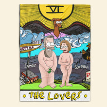 Load image into Gallery viewer, Custom Cartoon Couple Blanket - The Lovers Theme | Personalized Valentine&#39;s Day Gifts Blanket PopCulturePrints
