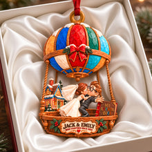 Load image into Gallery viewer, "Love Takes Flight" - Personalized Forever Adventure Couple Ornament - Unique Romantic Gift for Couples
