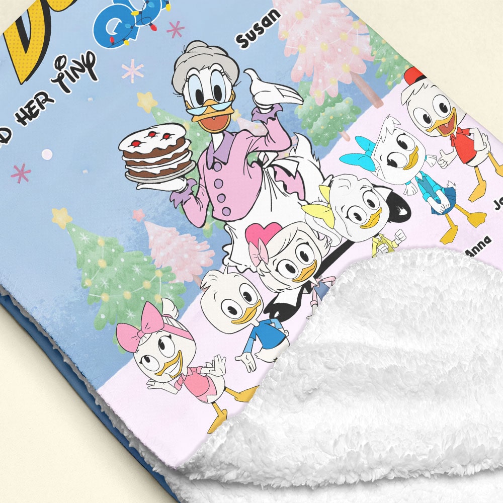 Custom Grandma Duck Blanket - Personalized Christmas Gift for Grandma Blanket PopCulturePrints