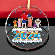 Load image into Gallery viewer, Custom Family Christmas Ornament 2024 - Personalized Holiday Keepsake Ornament PopCulturePrints
