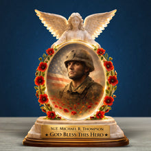 Load image into Gallery viewer, God Bless This Hero - Personalized Veteran Memorial Light Box Light Box PopCulturePrints
