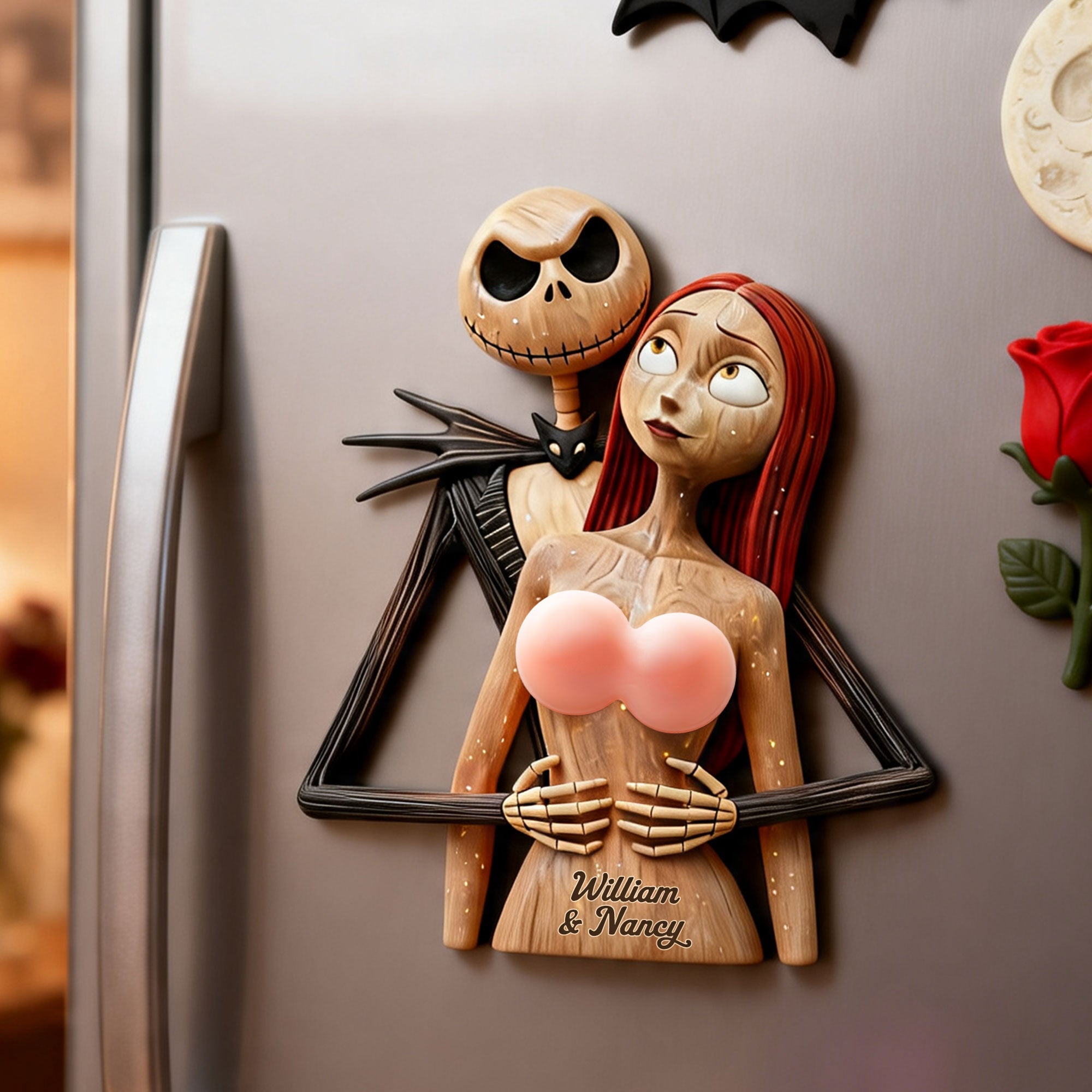 Celebrate Your Eternal Love - Personalized Couple Fridge Magnet