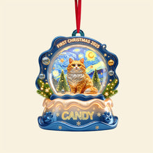 Load image into Gallery viewer, &quot;Celebrate Your Feline Friend - Slay Cat Christmas Ornament&quot; - Personalized Gift for Cat Lovers Ornament PopCulturePrints
