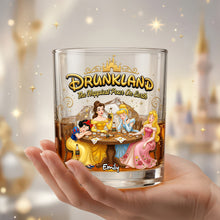 Load image into Gallery viewer, Drink Up, Happiest Pour On Earth - Personalized Round Glass for Drinking Lovers
