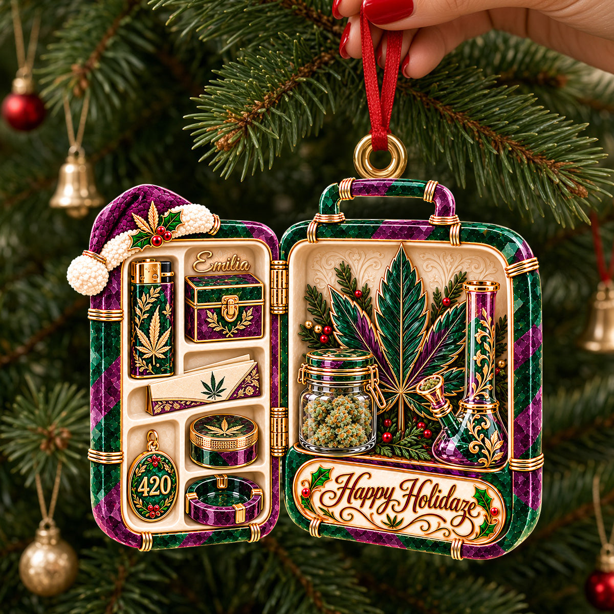 Create Your Own Stoner Lifestyle Acrylic Ornament - Personalized Christmas Gift