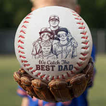 Load image into Gallery viewer, "A Hero's Gift for Dad - Shadow Dad and Kids Acrylic Plaque - Personalized Gifts for Dad" Baseball PopCulturePrints

