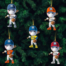 Load image into Gallery viewer, Custom Baseball Player Christmas Ornament - Personalized Gift
