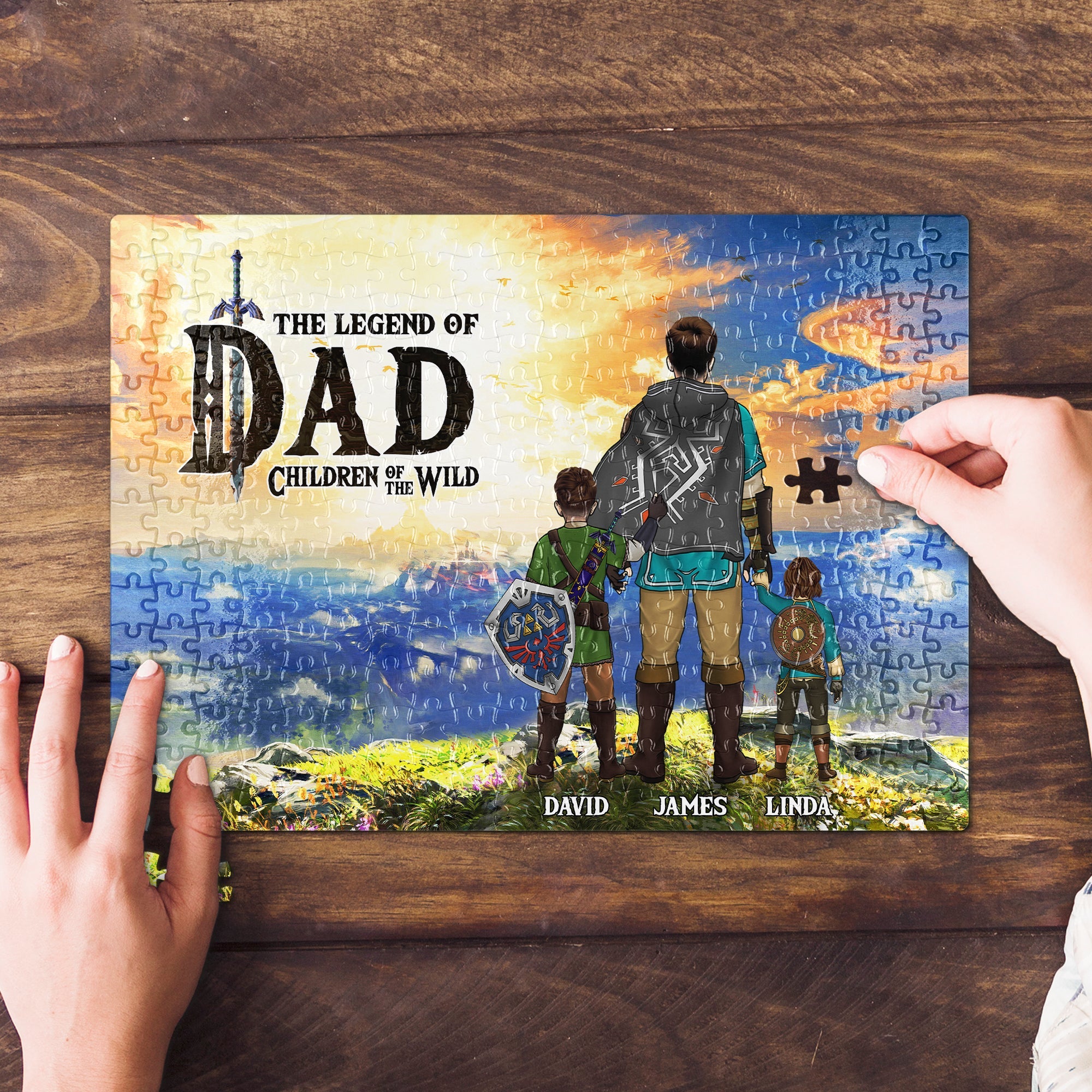 Personalized Legend of Dad Jigsaw Puzzle - Themed Puzzle Gift for Dad